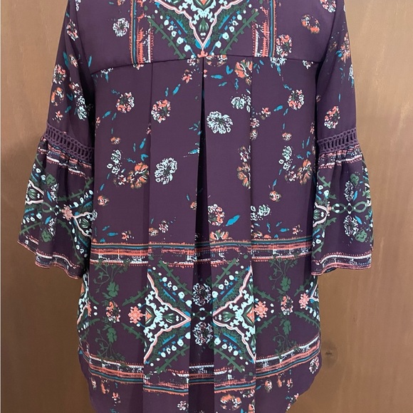 Knox rose boho floral peasant blouse - Picture 3 of 7